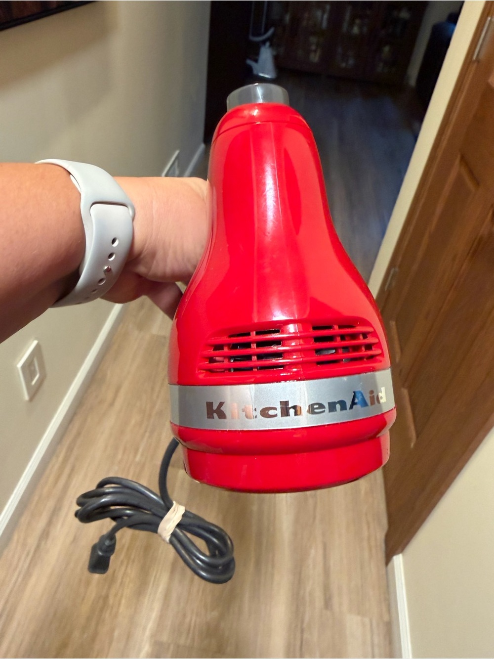 KitchenAid 6 Speed Hand Mixer Empire Red KHM614ER0 Tested Works